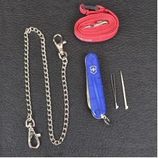 Ніж Victorinox My First 84мм/9функ/прозорий синій + ланцюж.41815 + шнурок 4187