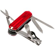 Нож Victorinox NailClip 580 65мм/8функ/прозрачный красный