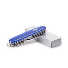 Ніж Victorinox Spartan 91мм/12функ/прозорий синій