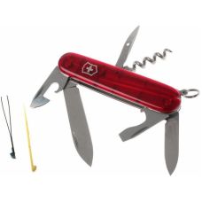 Нож Victorinox Spartan 91мм/12функ/прозрачный красный