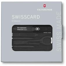 Набор Victorinox Swisscard 82х54х4мм/10функ/прозрачный черный