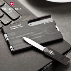 Набор Victorinox Swisscard 82х54х4мм/10функ/прозрачный черный