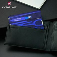 Картка-мультитул Victorinox Swisscard Lite 82х54х4мм/13функ/прозора синя