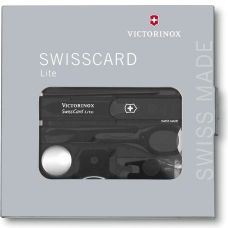 Набор Victorinox Swisscard Lite 82х54х4мм/13функ/прозрачный черный