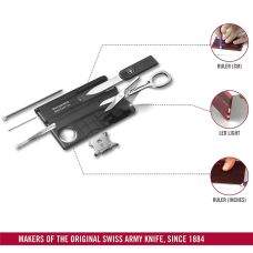 Набор Victorinox Swisscard Lite 82х54х4мм/13функ/прозрачный черный