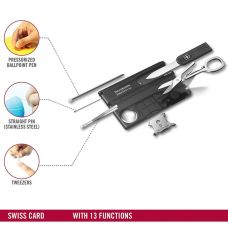 Набор Victorinox Swisscard Lite 82х54х4мм/13функ/прозрачный черный
