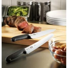 Кухонный нож Victorinox Fibrox Carving, 28 см, с черн. ручкой