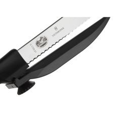 Кухонный нож Victorinox DUX, 21 см, с направляющей, с черн. ручкой