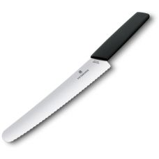 Кухонный нож Victorinox Swiss Modern Bread&Pastry, 22 см, с черн. ручкой, блистер