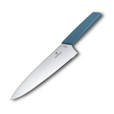 Кухонный нож Victorinox Swiss Modern Carving, 20 см, с син. ручкой, блистер