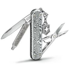 Ніж Victorinox Classic SD Brilliant Damast 58 мм/5 функцій/сріблястий