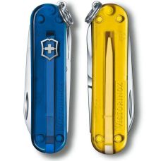 Нож Victorinox Classic SD Ukraine 58 мм/7 функций/сине-желтый прозрачный