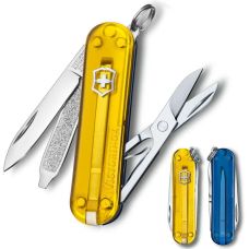 Ніж Victorinox Classic SD Ukraine 58 мм/7 функцій/жовто-синій прозорий