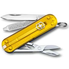 Ніж Victorinox Classic SD Ukraine 58 мм/7 функцій/жовто-синій прозорий