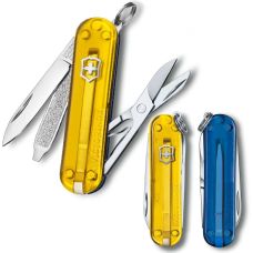 Ніж Victorinox Classic SD Ukraine 58 мм/7 функцій/жовто-синій прозорий