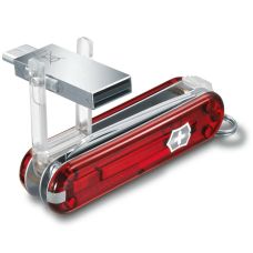 Нож Victorinox Victorinox@work 58 мм/8 функций/USB 3.0/3.1 32 Гб/прозр.красный, блистер