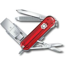 Нож Victorinox Victorinox@work 58 мм/8 функций/USB 3.0/3.1 32 Гб/прозр.красный, блистер