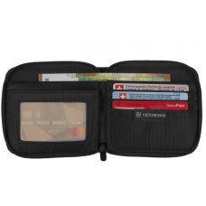 Портмоне Victorinox Travel Travel Accessories 5.0 Black, на блискавці, чорне
