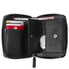 Портмоне Victorinox Trаvel Altius Alox Black, на блискавці, шкіра, чорне