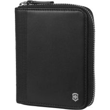 Портмоне Victorinox Trаvel Altius Alox Black, на блискавці, шкіра, чорне