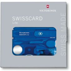 Картка-мультитул Victorinox Swisscard Lite 82х54х4мм/13функ/прозора синя