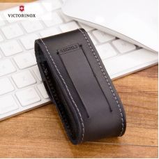 Чехол для ножей Victorinox 84-91 мм/2-4 слоев, липучка, кожаный, черный