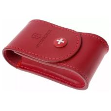 Чехол для ножей Victorinox 84-91 мм/5-8 слоев, на кнопке, кожаный, красный