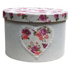 Короб Цветы круглый с крышкой Handy Home 30x20 см (FB-22 )