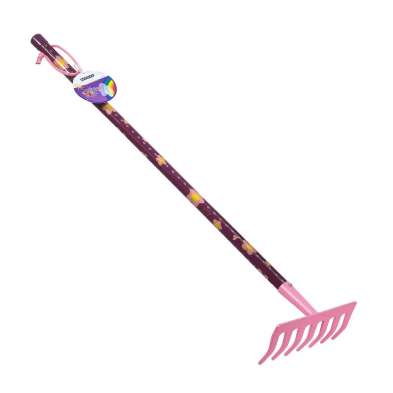 Грабли детские розовые Штокер 7 зубцов Kid's Garden Stocker 2323