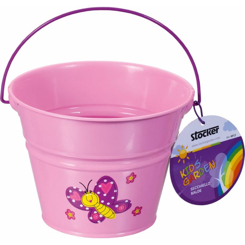 Детское ведро металлическое розовое Штокер Kid's Garden Stocker 4913
