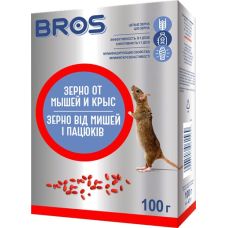 Зерно від мишей і пацюків, Bros Польща, коробка 100 гр