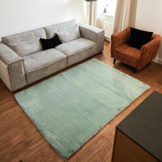 Ковер из искусственного меха NJORD 160х220 см Tiffany Mint мятно-зеленый пушистый
