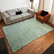 Ковер из искусственного меха NJORD 204х300 см Tiffany Mint мятно-зеленый пушистый