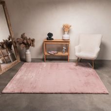 Ковер из искусственного меха NJORD 120х180 см Rose меланж-розовый пушистый