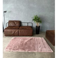 Ковер из искусственного меха NJORD 120х180 см Rose меланж-розовый пушистый