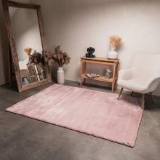 Ковер из искусственного меха NJORD 160х220 см Rose меланж-розовый пушистый