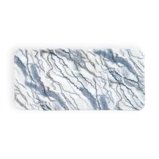 Ковер из искусственного меха NJORD 75х150 см Marble Calacata бело-серый под пушистый плитку