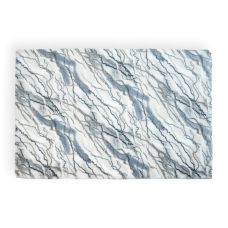 Килим зі штучного хутра NJORD 120х180 см Marble Calacata біло-сірий під плитку пухнастий 