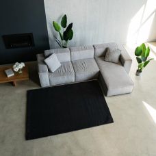 Ковер из искусственного меха NJORD 120х180 см Phantom Graphite серо-черный пушистый