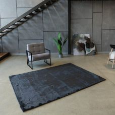 Ковер из искусственного меха NJORD 160х220 см Phantom Graphite серо-черный пушистый