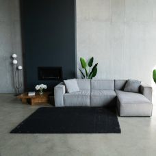 Ковер из искусственного меха NJORD 160х220 см Phantom Graphite серо-черный пушистый