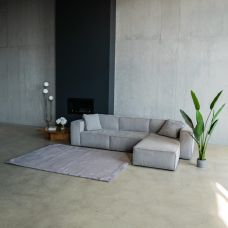 Килим зі штучного хутра NJORD 120х180 см Quartz сіро-коричневий пухнастий 