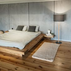 Килим зі штучного хутра NJORD 75х150 см Vanilla Ice ванільно-бежевий пухнастий 