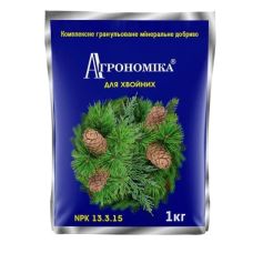 Мінеральне комплексне гранульоване добриво Агрономіка для хвойних 13.3.15 безхлорне 1 кг Мінеральне комплексне гранульоване добриво Агрономіка для хвойних 13.3.15 безхлорне 1 кг