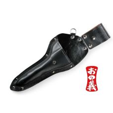 Чехол для ножниц с дужкой 230-270 мм из черной кожи, KC-KC, ONOYOSHI