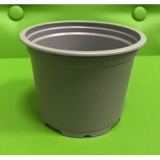 Горшок пластиковый для рассады 0,4 л круглый диаметр 10 см серый Modiform 10 шт