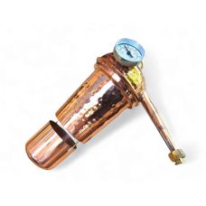 Аламбик медный 2л на деревянной основе с горелкой и термометром, тип TRADITIONAL, AV Filhos.