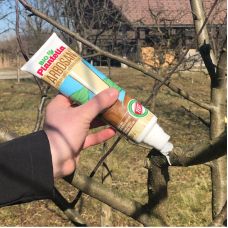 Лак-бальзам Bio Plantella Arbosan з фунгіцидом садова замазка з пензликом, 350 г (Арбосан Біо)