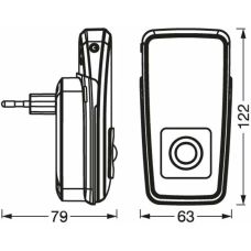 Світильник нічник з акумулятором LEDVANCE LUNETTA TORCH INDUCTIVE 2Вт 3000К 10лм 250мА•год датчик руху ліхтарик