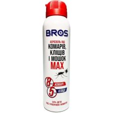 Аэрозоль от комаров и клещей, Bros МАХ Польша, флакон 90 мл